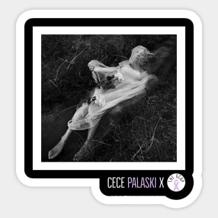 Cece Palaski - River - B&W - Light Sticker